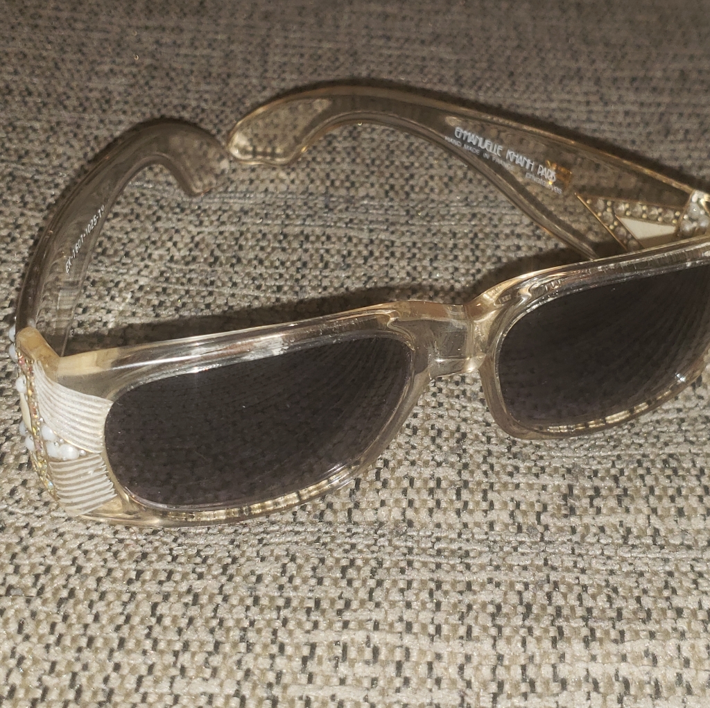 Vtg Emanuelle Kahn Rhinestone Jeweled Sunglasses